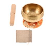 SECFOU Campana Tibetana in Rame Per Yoga e Meditazione Completo Con Bacchetta Cuscinetto e Sacchetto Dal Suono Naturale Per Pratiche Spirituali e Relax Mindfulness