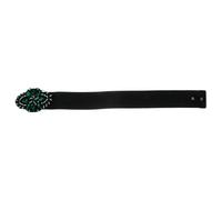 SECFOU Cintura Elastica in Vita da Donna Fascia Decorativa e Strass Verde Smeraldo per Abiti e Cappotti, Cintura senza Fibbia per Moda e Outfit Casual Elegante