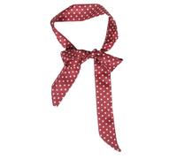 SECFOU Cintura Foulard a Puntini Rossi Retrò 145cm in Stoffa | Design Francese, Leggera e Morbida, per Abiti e Gonne, Accessorio Donna per Viaggio