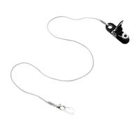 SECFOU Cinturino Bianco per Apparecchi Acustici per Anziani, Facile da Usare, in Nylon e Silicone Clip Libera per Fissaggio su Vestiti, Design Monaurale