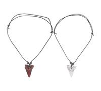 SECFOU Collana Uomo Ciondolo lo Squalo in Resina 2 Pezzi, Collana da Spiaggia per Ragazzi e Uomini, Stile Cool per Feste e Look Personale