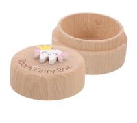 SECFOU Contenitore Per Denti Da Latte in Legno Scatola Porta Dentini Da Latte Per Ragazzo Ragazza Ragazza Organizzatore Per Conservazione Dei Denti Persi