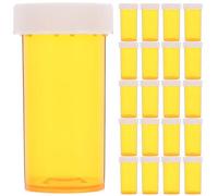 SECFOU Contenitore per Medicinali Portatile in Pp Chiusura Ermetica e Tappo di Sicurezza, Set da 25 Pezzi, Piccolo Formato per Viaggi e Conservazione Sicura