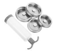 SECFOU Coperchi Sottovuoto Per Barattoli Inossidabile Kit Di Sigillatura Per Barattoli Pompa Manuale Coperchi Standard Conservazione Per Alimenti e Rimanenze