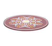 SECFOU Cuscino Per Ciotola Sonora a Tema Religioso Mandala Marrone Grande, Tappetino Antiscivolo Per Campane Tibetane Meditazione, Supporto Decorativo Per Casa e Ufficio