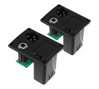 SECFOU Custodia Batteria per Pickup Chitarra Attiva 9v in Plastico e Metallo, Resistente e Leggera, 2 Pezzi Interfaccia Xlr 6.35 per Registrazioni e Performance