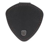 SECFOU Custodia per Plettri per Chitarra in Cuoio Nero, Porta Plettro Stabile e Facile da Aprire, come Regalo per Appassionati di Chitarra