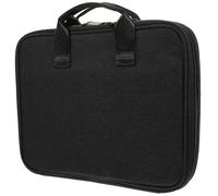 SECFOU Custodia Portatile per Orologio Nera Maniglia, Organizer Multiuso per Cinturini e Accessori, Compatta e Leggera per Viaggi, Valigie e Uso Quotidiano