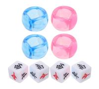 SECFOU Dadi Mahjong 4pezzi Accessori Gioco Plastico Colorato Indicatore Direzione Vento Preciso per Mahjong Americano e Giochi in Famiglia Design Circolare Liscio