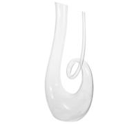 SECFOU Decanter Base Piatta Design Creativo in Vetro Cristallo senza Piombo per Migliorare e del e Stabile per 1300ml per