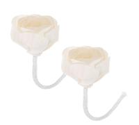 SECFOU Diffusore di Profumo Floreale a Forma di Rosa con Stoppino in Cotone, Set da 2 Pezzi da 7 Cm, Diffusore di Aromaterapia per Interni Casa, Ufficio e Bagno, Decorazione