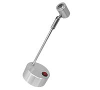 SECFOU Faretto LED da 1W per Vetrina in Alluminio Argento con Alimentazione a 3 Batterie AAA, Illuminazione per Interni in Camera da Letto e Vetrinetta Colore Casuale Stili multipli
