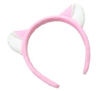 SECFOU Fascia per Chioma Orecchie da Gatta Rosa, Cerchietto Gatto Bambina Leggero e Resistente per Feste, Cosplay e Accessori Chioma Ragazza