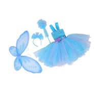 SECFOU Gonna di Tulle per Bambine Vestito da Fata con Decorazione a Forma di Farfalla, Multiple Layers, Comoda Vestibilità, per Feste e Capodanno, Set 1 Pezzo