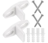 SECFOU Guida per Porta Scorrevole in Acciaio al Carbonio Bianco 2 Pezzi Meccanismo Stabile e Design Classico per Porte di Fienile e Ante Scorrevoli