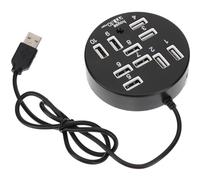 SECFOU Hub USB 10 Porte Estensore per Computer Portatile Adattatore USB 2.0 Compatto per Mouse e Tastiera per e Trasferimento