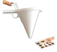 SECFOU Imbuto per Miscela Bianco in Plastica 2 Pezzi Design Portatile per Dosare Crema e Glassa, Accessori per Cucina e Kit Decorazione Torte