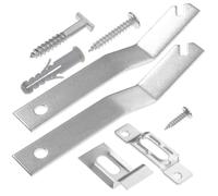 SECFOU Kit per Appendere Cornici 2 Set Ganci Antitaccheggio in Ferro Argento per Pareti in Cartongesso e Legno , per Musei e Hotel