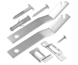 SECFOU Kit per Appendere Cornici 2 Set Ganci Antitaccheggio in Ferro Argento per Pareti in Cartongesso e Legno , per Musei e Hotel