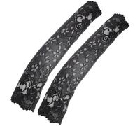 SECFOU Maniche Avambraccio in Pizzo Nero per Donna 1 Paio Copri Cicatrici e Tatuaggi Maniche Eleganti per Occasioni Formali e Lavoro