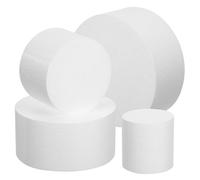 SECFOU Manichini per Torte di Schiuma Rotondi 4 Pezzi Modelli per Torte a Strati in Diverse Dimensioni (10-25 Cm) Nuziali ed Esercizi di Cake Design Accessori per Feste e Matrimoni