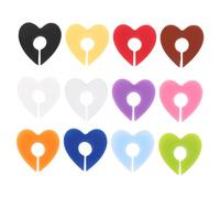 SECFOU Marcatori per Bicchieri da Vino a Forma di Cuore in Silicone 12 Pezzi, Morbidi e Flessibili, Identificatori Riutilizzabili per Bevande, per Ristoranti e Eventi Sociali