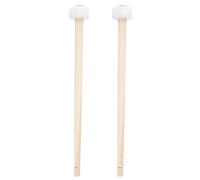 SECFOU Martelletto in Gomma Bianca e in Legno Manico Confortevole per Gong 2 per Strumenti a Percussione Performance
