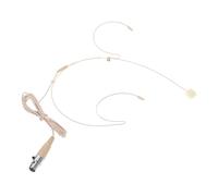 SECFOU Microfono Auricolare a Doppio Gancio Beige Spina a Tre Pin | Design da Indossare, Suono Chiaro Omnidirezionale, per Conferenze e Guide Turistiche, Pratico da Trasportare