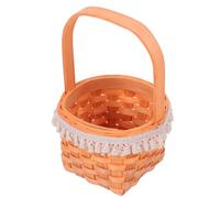 SECFOU Mini Cestino Intrecciato in Materiale Sintetico Leggero e Portatile, Cesto Decorativo per Frutta e Dolcetti, per Esposizioni in Vetrina come Accessorio Fotografico