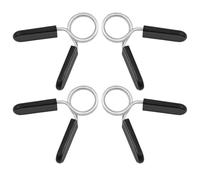 SECFOU Morsetti per Palestra e Allenamento Fitness Nero in Acciaio e Plastica 4 Unitá Resistenti e Anti-Scivolo per Bilanciere Adatti a Barre Standard da 25mm