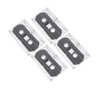 SECFOU Nastri a Cassetta Vergini Registrabili da 30 Minuti, Set da 4 Cassette Vuote per Registratore, Custodia Trasparente, per Progetti Fai da Te e Messaggi Audio Vintage, Appassionati