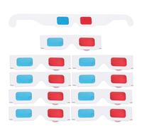 SECFOU Occhiali 3d in Carta Rosso e Blu per Visione Film 3d e Giochi, Set 10 Pezzi Leggeri e Portatili per Uso Domestico e Regalo