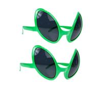SECFOU Occhiali da Festa Divertenti 2 Pezzi in Plastica Leggera Verde Chiaro, Resistenti e Pratici per Cosplay e Shopping in Strada