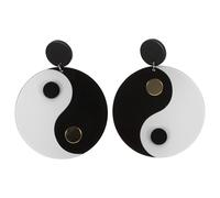 SECFOU Orecchini Donna Tai Ji Yin Yang in Lega, di Pendenti Stilosi e Creativi, Decorazione per Orecchio per Look Etnico e Moda