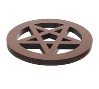 SECFOU Ornamento per Altare Pentacolo in Legno, Decorazione per Cerimonie e Sottobicchiere a Forma di Stella, Adatto a Spazi di Meditazione e Rito