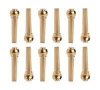 SECFOU Perni del Ponte Accessori Stabili e Resistenti 12 Pezzi in Ottone per Chitarra Acustica Strumenti Utili per Accordatura per Fissaggio Corde