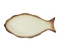 SECFOU Piatto in Ceramica Stile Giapponese Forma Pesce Grande per Alimenti, Piastra di Stoccaggio Multifunzionale per Casa, Ristorante e Hotel, Piatto per Dessert e Snack Superficie