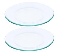 SECFOU Piatto in Vetro per Scaldacera Profumato 2 Pezzi, Accessori per Diffusore di Aromi, Adatto per Riscaldatori di Cera Domestici e Camere da Letto, Diametro 120mm