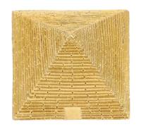 SECFOU Piramide Decorativa in Resina Oro Piccola Vintage Versatile per Matrimonio e Compleanno Come Ornamento da Scrivania Unico e Creativo