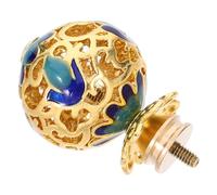 SECFOU Pomello Copri Manopole in Stile Palazzo Vintage Placcato Oro, Manico del Coperchio per Teiera in Vetro e Ceramica, Pomello Decorativo Resistente al Calore per Sostituzione