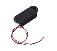SECFOU Porta Batteria Orizzontale con Cavo, Custodia in Plastica Nera per Chitarra Elettrica Attiva e Basso, Montaggio Professionale