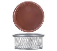 SECFOU Porta Graffette in Metallo 2 Pezzi Supporti per Piccole Cose, Portaoggetti da Scrivania in Rete Rosa Oro e Argento, Organizzatore Multifunzione per Ufficio, Casa e Scuola