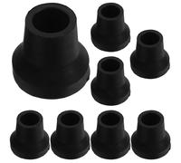 SECFOU Punte Antiscivolo in Gomma 16mm per Bastoni da Passeggio e Deambulatori, Set 8 Pezzi Resistenti per Supporto Stabile e Sicurezza Cammino