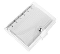 SECFOU Ricariche Carta Quadretti con Raccoglitore Trasparente PVC Anelli Copertina Protettiva Chiara per Diario Planner e Quaderno Ricaricabile Portatile