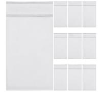 SECFOU Sacchetti di Carta Oleata Bianco 100 Pezzi Chiusura Autoadesiva Design Trasparente per Imballaggio e Confezionamento Abbigliamento Misura 89x135+30mm