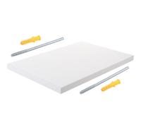 SECFOU Scaffale Multifunzionale Rettangolare da Parete Bianco in Pannello Composito Capacità di Carico Pesante e Stabile Stili multipli per Bagno e Studio Stili multipli