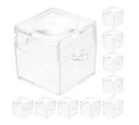 SECFOU Scatola di Ingrandimento per Insetti 12 Pezzi Contenitore per Osservazione Insetti 4X4X4 CM Lente d'Ingrandimento Barattolo di Osservazione Esterno per Esplorazione Educativa