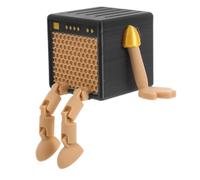 SECFOU Scatola Porta Plettri per Chitarra Piccolo in Plastica Nera Design Uomo Snodato, Custodia Organizzatore Compatta e Sicura per Musicisti e Uso da Studio