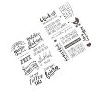 SECFOU Set 2 Timbri Trasparenti in Silicone per Journaling e Scrapbooking, Timbri di Diario Vintage per Album, Materiale Silicone Resistente per Decorazioni Fai da Te