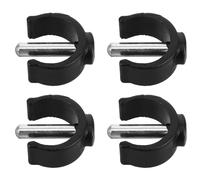 SECFOU Set 4 Pezzi Clip di Bloccaggio per Stampelle in Plastica e Acciaio, Perno di Fissaggio Attacco a C, Accessori di Ricambio per Ausili alla Mobilità e Deambulatori, Compatibile
